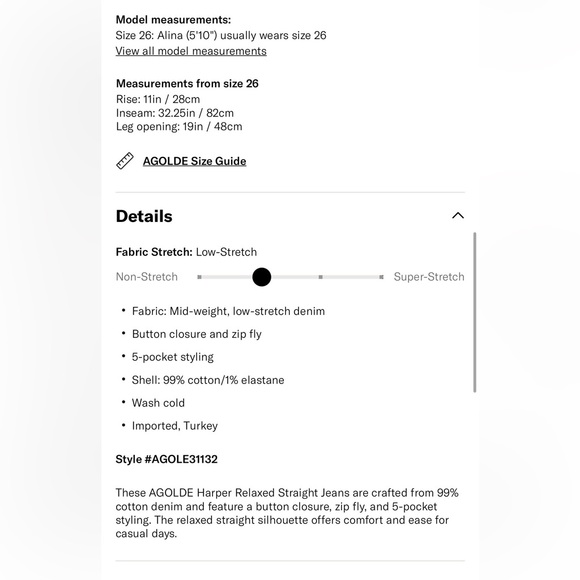 AGOLDE Harper Relaxed Straight Jeans in Dark Indigo 27 - Picture 8 of 8